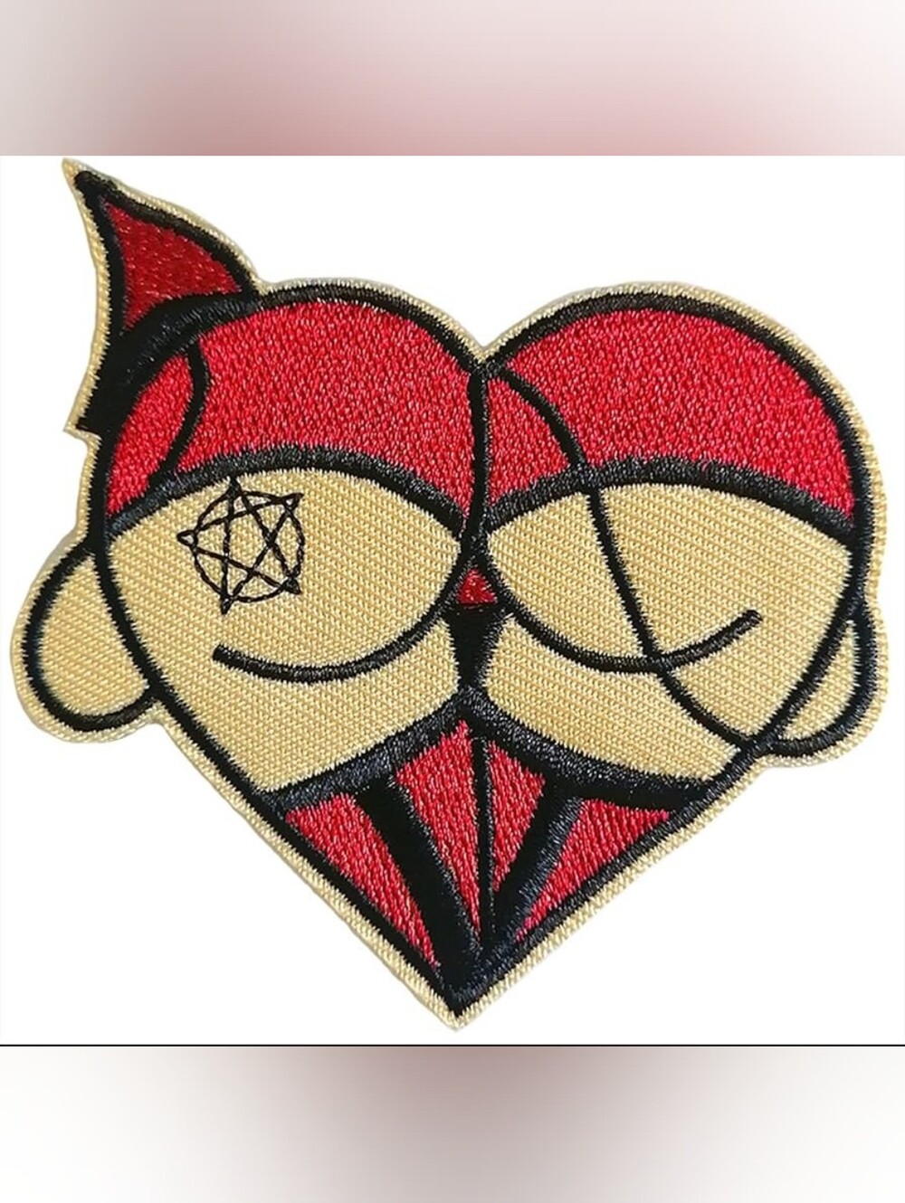 NWT Large Sexy Devil Butt Iron On Patch Biker Jacket Battle Vest